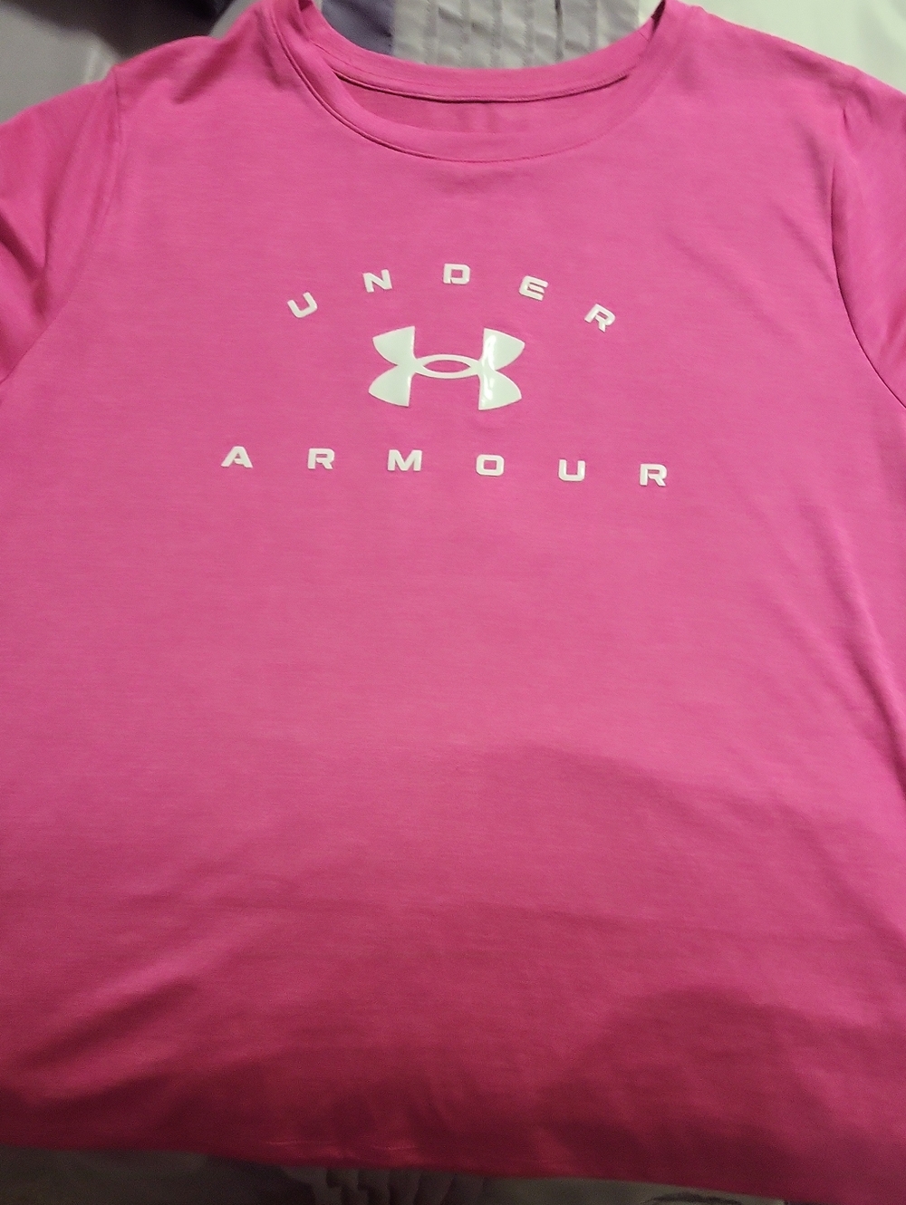 Under Armour Hot Pink Logo Athletic Tee